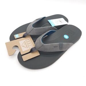 Reef (Mens Size 13) Cushion Comfort Spring Thong Flip Flop Sandals Grey Blue New